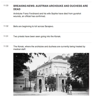 Illustration for article titled What If the Assassination Of Franz Ferdinand Had Been Liveblogged?